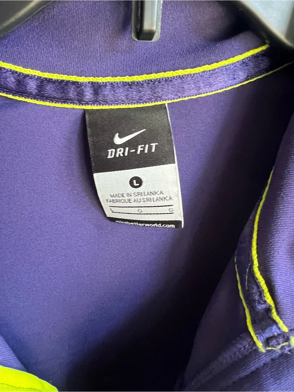 Nike Dri-FIT Purple Knit Track Jacket Full Zip Pockets Women's Size L # 359